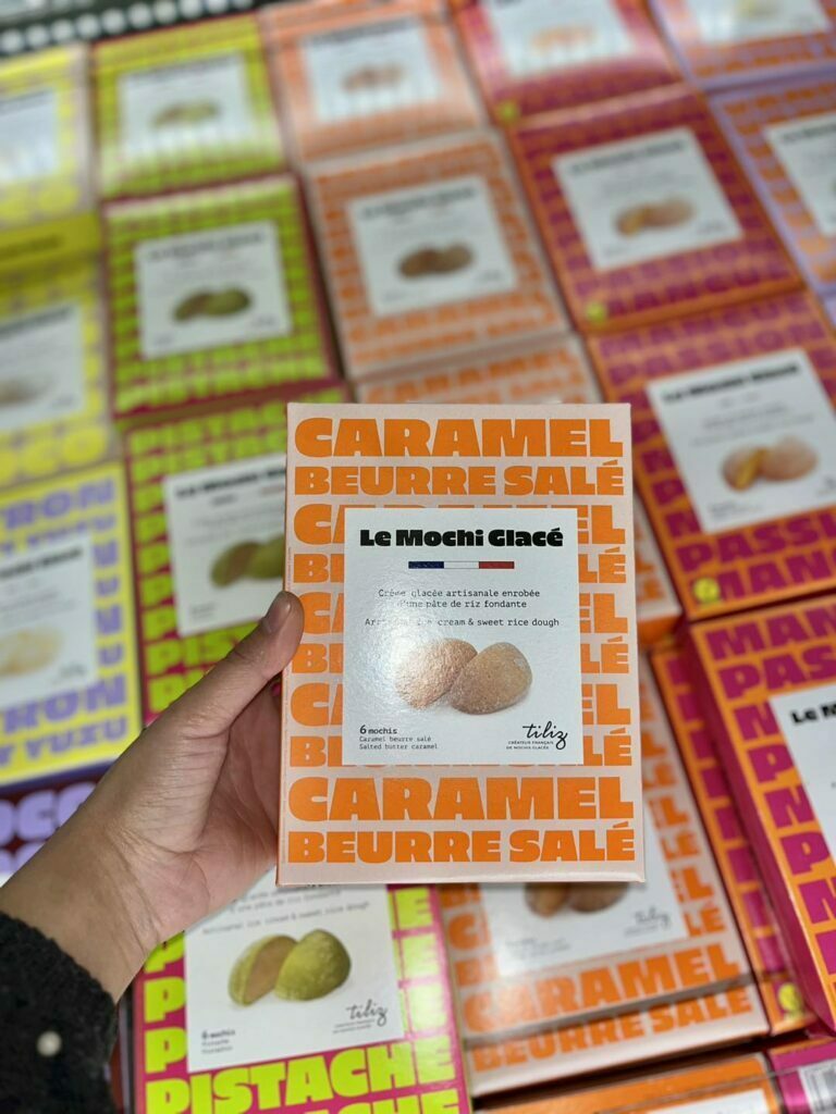 Le Mochi Glacé : nouvelles saveurs caramel beurre salé en rayon Auchan Roissy 