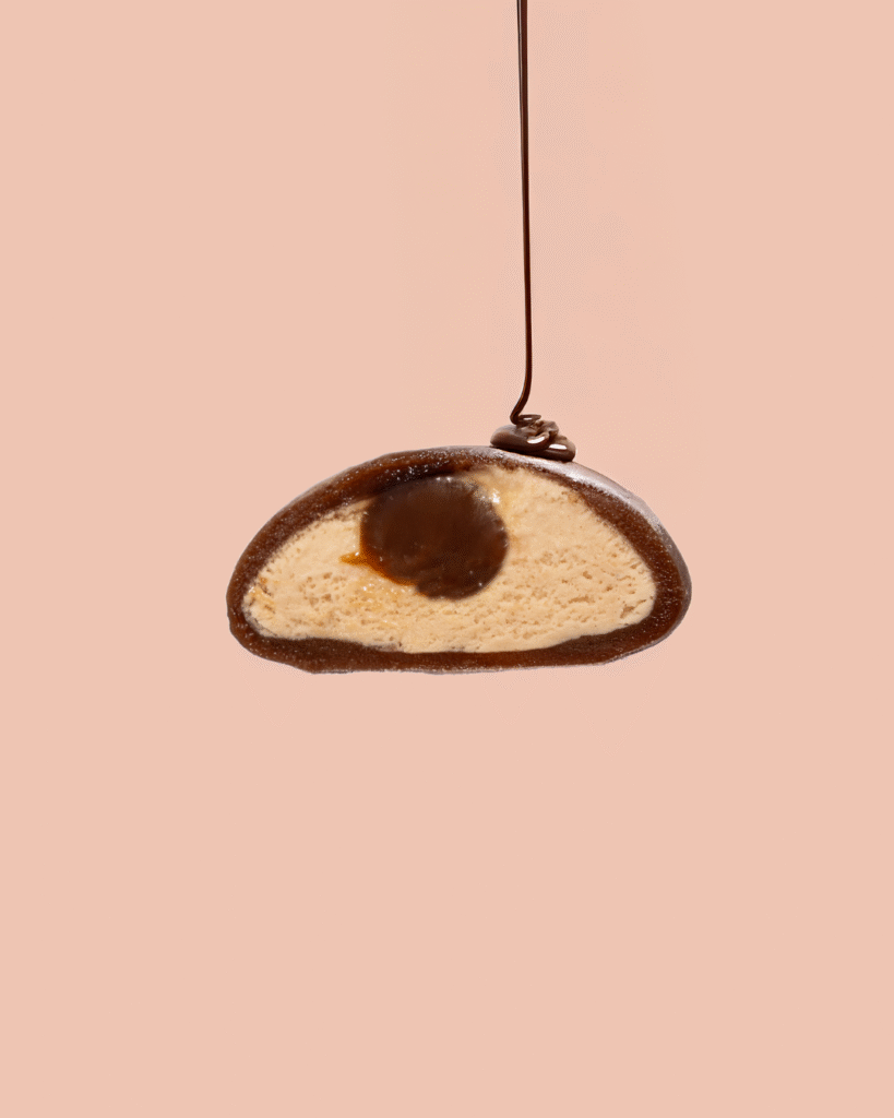 Mochi glacé praliné cœur fondant