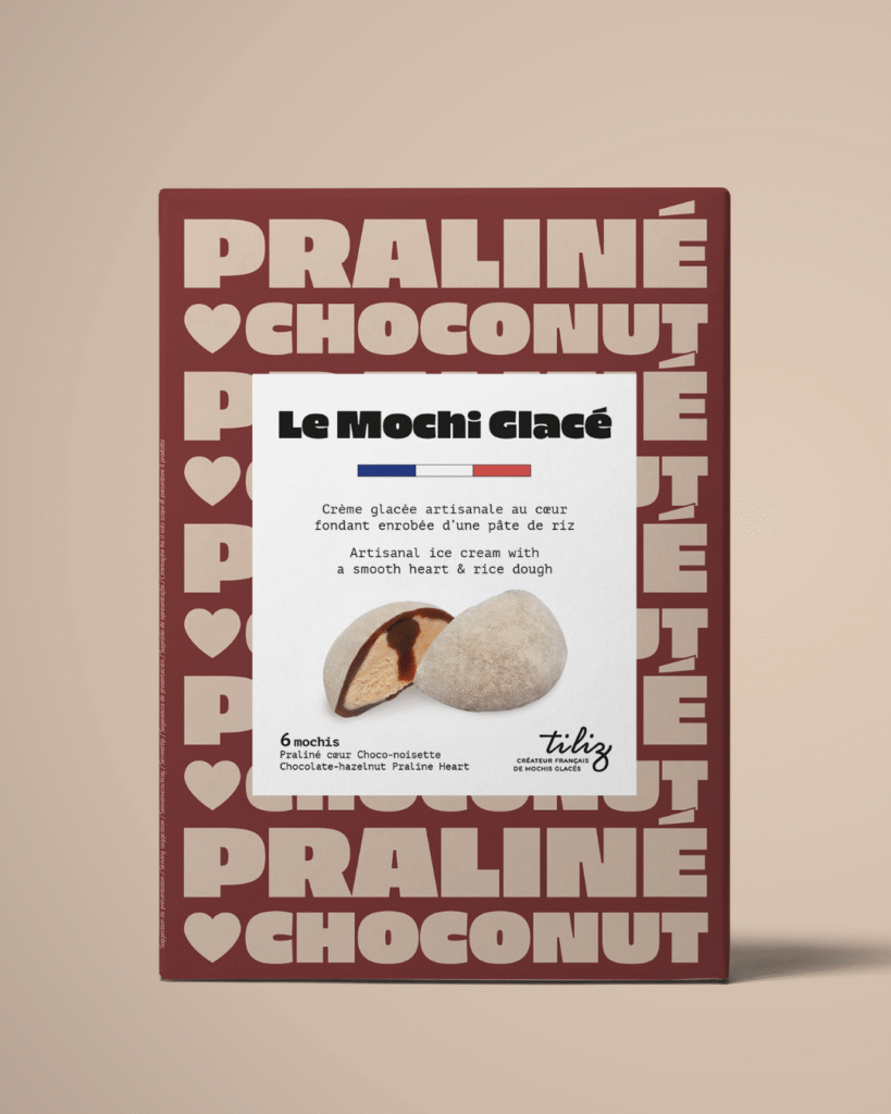 Mochi glacé praliné cœur fondant